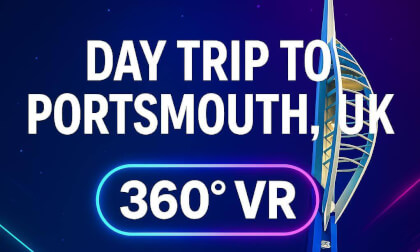 Portsmouth  Immerse Yourself in a Sunny UK Adventure! (360° 8K) Part. 1