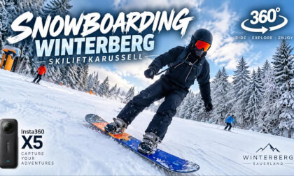 Snowboarding in Winterberg  | Skiliftkarussell Winterberg | 360° with Insta360 X5