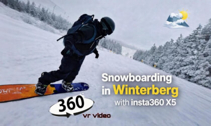 Snowboarding with Insta360 X5, Winterberg (Germany)