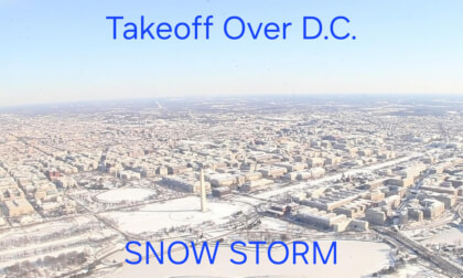 DCA Takeoff with Snow