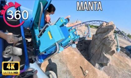 360º ride on Manta roller coaster
