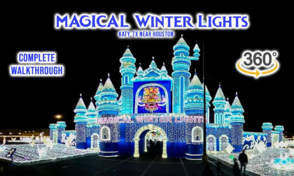 VR 360 Magical Winter Lights in Katy, TX Complete Walk Through 2023 11 29
