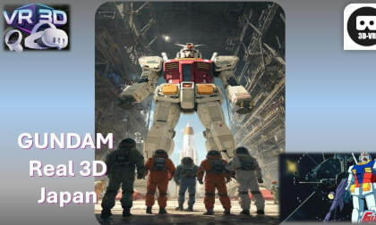 4K Real Scale Moving GUNDAM in twilight Yokohama Immersive experience
