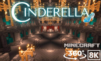 [Minecraft 360VR 8K] Explore the Royal Castle from Cinderella (Live-Action)