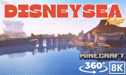 【Minecraft 360VR 8K】Explore Tokyo DisneySea!