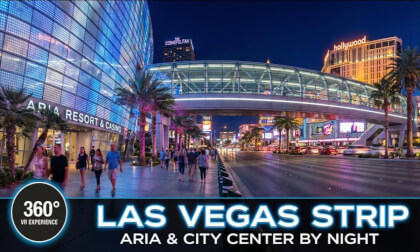 Las Vegas Strip Night Walk – Hotels & Neon Lights | 8K 360 VR Experience