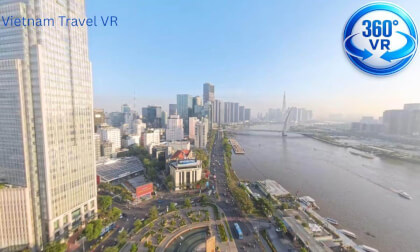 Saigon Riverside From Above 360° VR | Ho Chi Minh City Aerial View 8K
