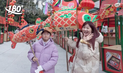 Chinese New Year Market under the Oriental Pearl Tower