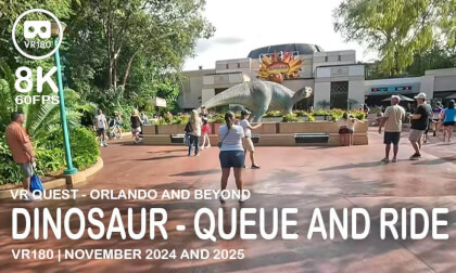 DINOSAUR - Queue and Ride - VR180 - 8K