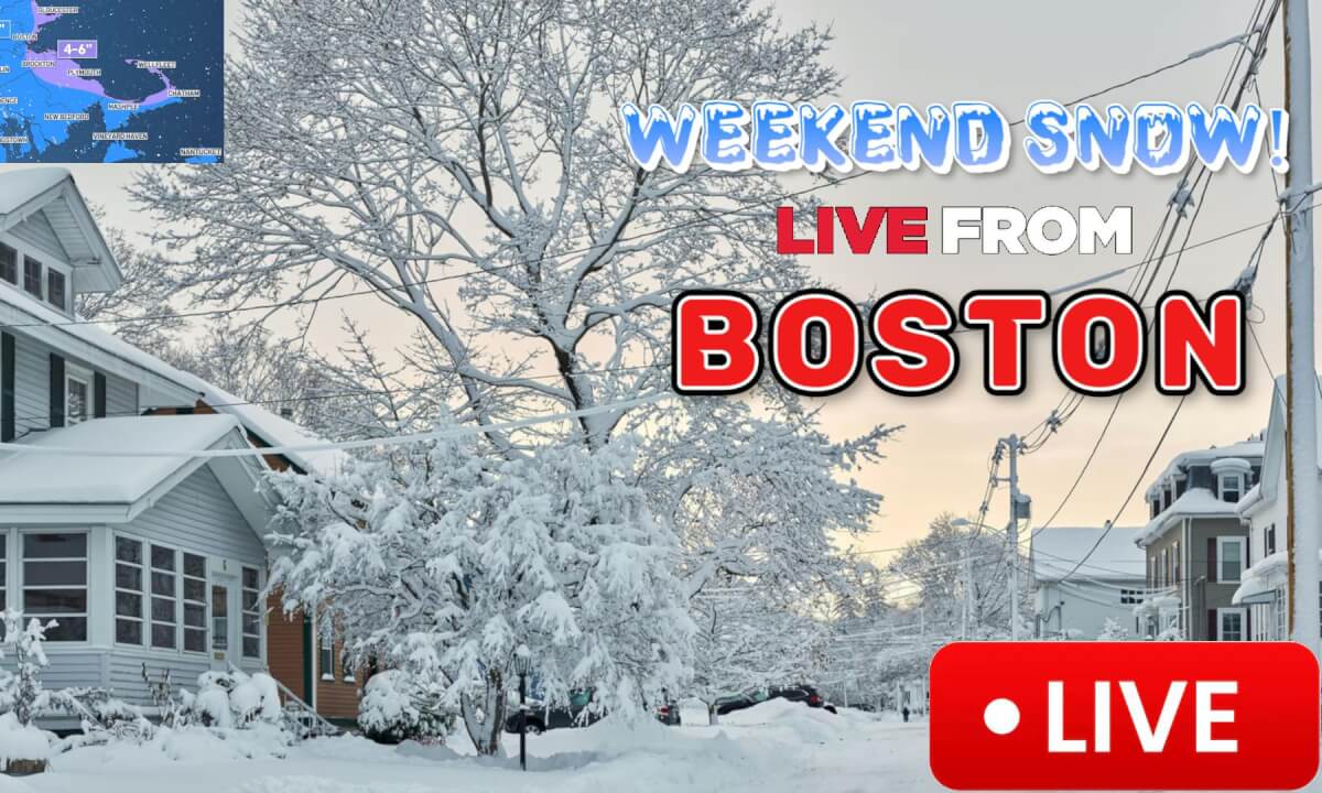 ⏪ A snowy sunset before the storm in Boston! (February 6th, 2026)