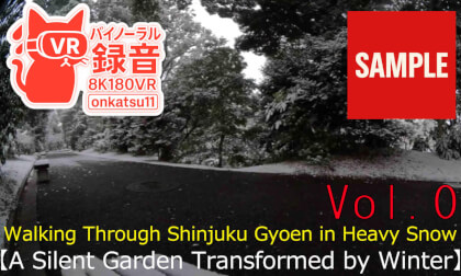 【SAMPLE】❄️ [Walking Through Shinjuku Gyoen in Heavy Snow — A Silent Garden Transformed by Winter (8K VR180 & Binaural Audio)] 🌨️✨Chapter Zero‼