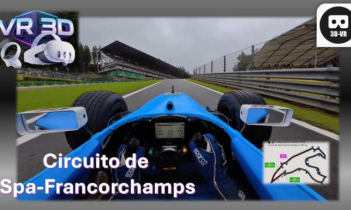 3D POV Formula 1 at a WET Spa-Francorchamps by Bakir Begovic #3D #Immersive