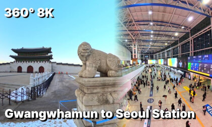 Seoul City Walking Tour 360 VR | Gwanghwamun to Seoul Station