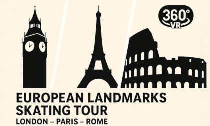 European Landmarks Tour By Inline Skates: London, Paris & Rome