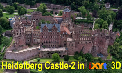 Heidelberg Castle (2), Baden-Württemberg, Germany in 3D sbs LR calming video for VR