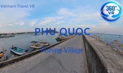 Relaxing 360° Sea View at a Local Fishing Port in Phu Quoc island, Vietnam🌊 | Ocean Sounds VR