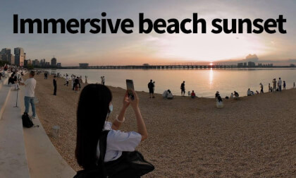 Immersive Embrace of Gentle Sea Breeze and Sunset