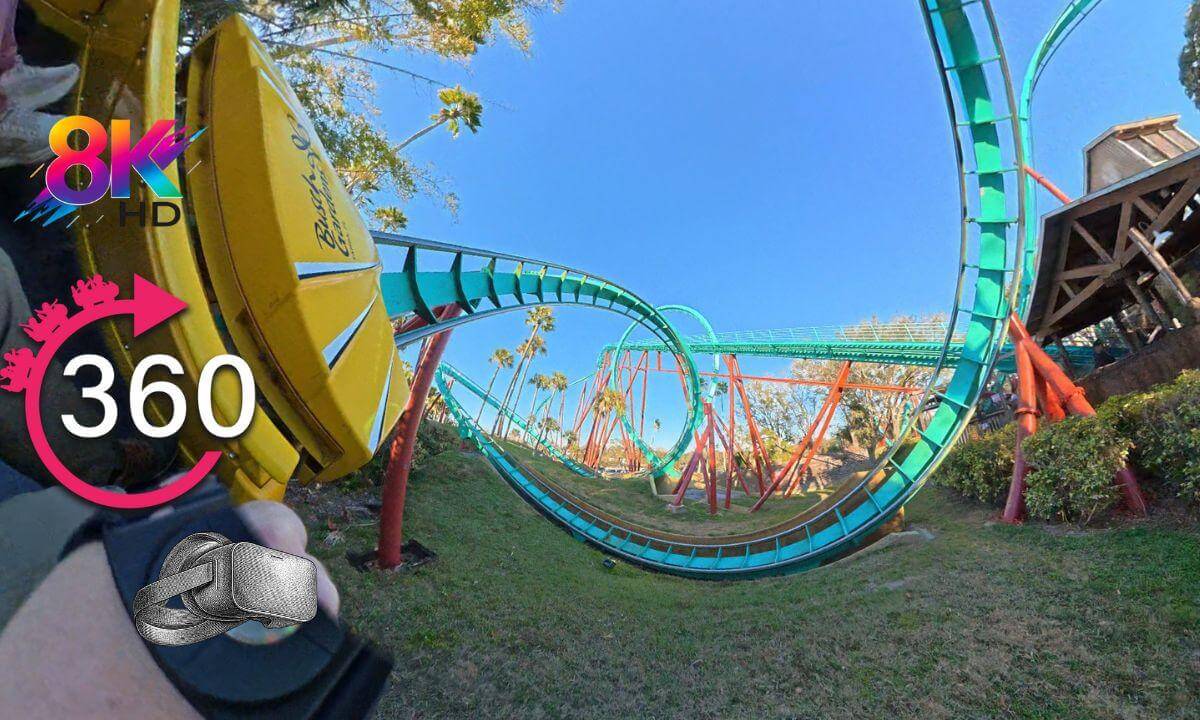 360° Kumba Roller Coaster - 8K VR - Busch Gardens Tampa