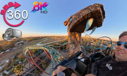 360° COBRA'S CURSE Roller Coaster - 8K VR - Busch Gardens Tampa