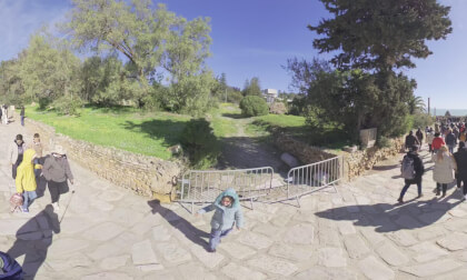 Tour Group Approaches Antonine Baths 🏛️ Roman Ruins 360°