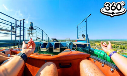 Speed Water Coaster - Energylandia 2024 (Epic Ride) (360°) (POV) (Zator, Poland) Insta360 X4