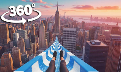 360° NYC SLIDE in VR | 4k