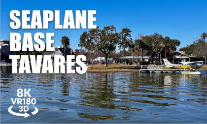 Seaplane Base Lake Dora Walk Tavares Florida VR180 3D Downtown Waterfront, Seaplanes VR视频 3D動画 VR旅行