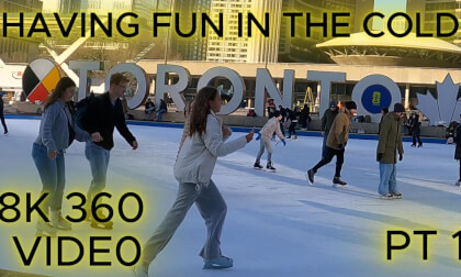 HAVING FUN IN THE COLD PT 1 - 8K 360  VR VIDEO - INSTA360 X5 - PLAY ON Meta Quest OR Apple