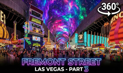 Fremont Street Experience Part 3 | 360° VR Night Tour Las Vegas