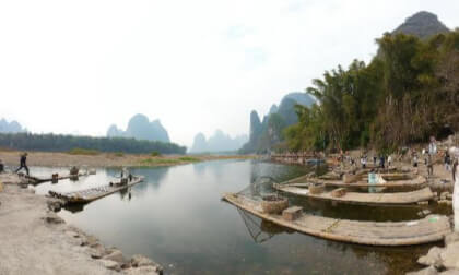 【3Dvr360】Scenery along the Li River in Yangshuo/阳朔漓江边风景