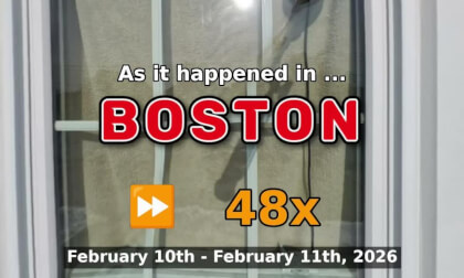 ⏩ Daily Time Lapse of the Boston Weather 360° Live Stream February 10th - February 11th 2026 (48x) [Beta]