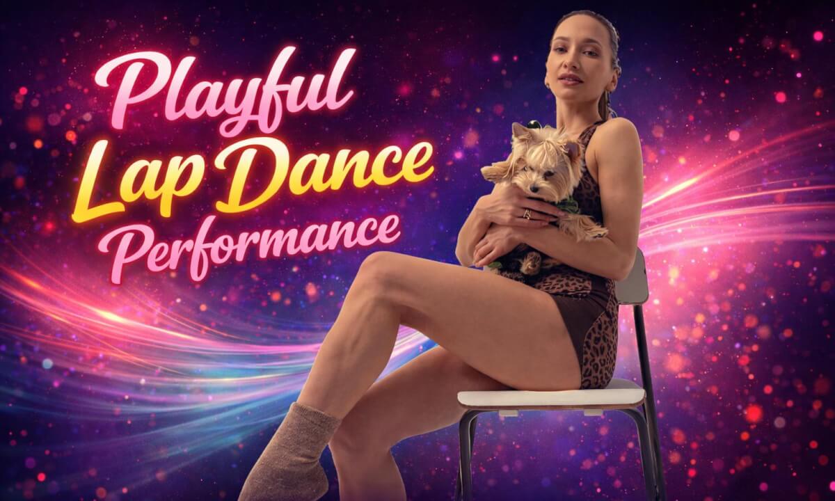 Flex & Flow VR Ep #7 🪑Playful Lap Dance Performance with a Cute Puppy 🐶🎀 | VR180 8K AI Passthrough
