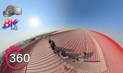 360º Ferrari World Theme Park Roof Top Walk!