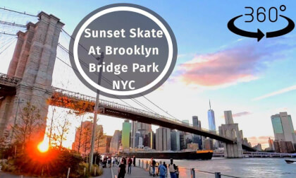 Brooklyn Bridge Park In #360: Sunset Rollerblading Adventure