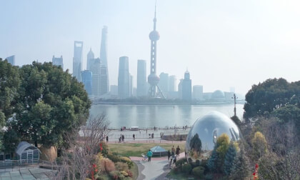 Meet the Silver Giant Egg at North Bund • Full Futuristic Vibe