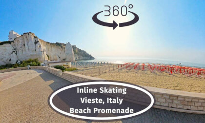 Vieste, Gargano, Italy #360 VR Inline Skating Tour