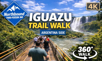 Iguazu Falls (Argentina) Trail Walk 8k  — Boardwalk Over the Iguazu River  Third-Person 360