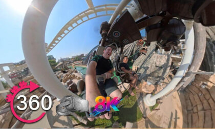 360° Bandit Bomber roller coaster at Yas Waterworld Abu Dhabi