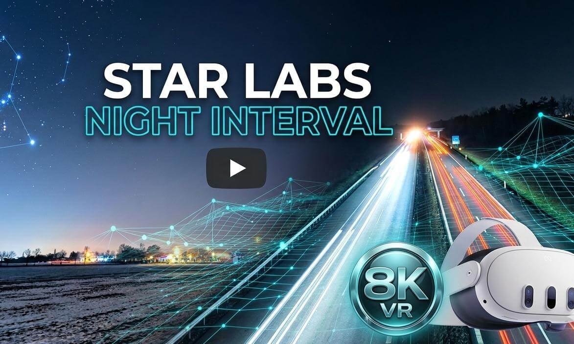 Night sky ultimate interval starlapse 8k 360 VR - Stranger things vibes