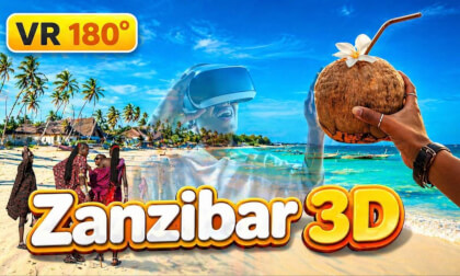 Just Sit Here… Zanzibar Ocean View Restaurant Vibe | Beach Relax Video 3D VR180 8k