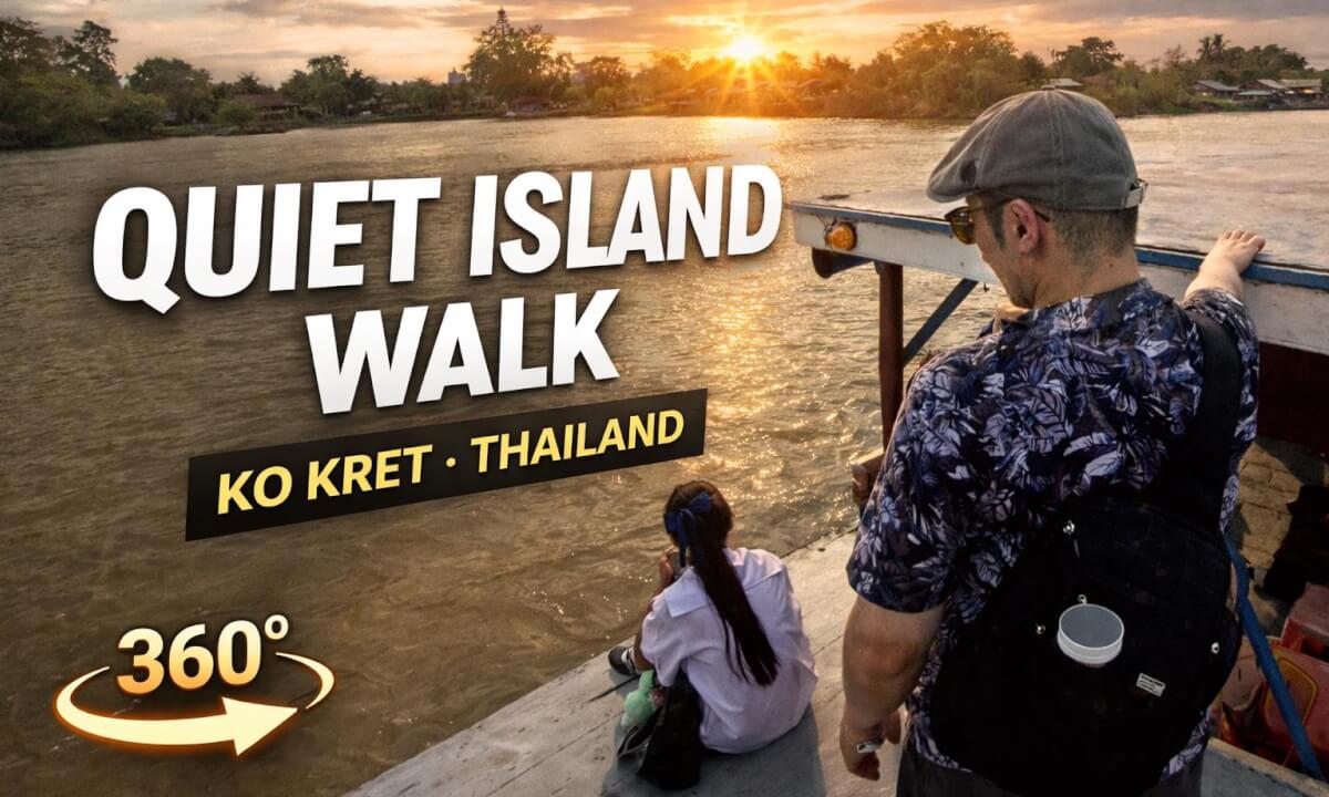 360° VR Walking Tour | Ko Kret Island Thailand 🇹🇭 Quiet Pottery Village on a Weekday
