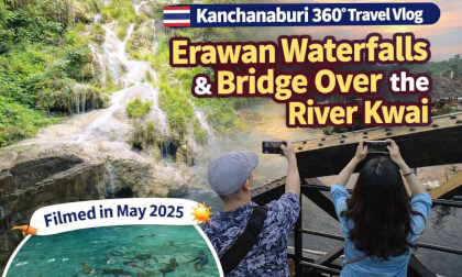 Thailand Kanchanaburi in 360° | Erawan Waterfalls & Bridge over the River Kwai (Insta360 X4)
