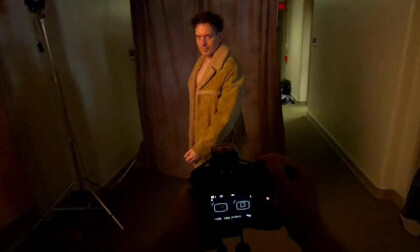 First person behind the scenes photo shoot