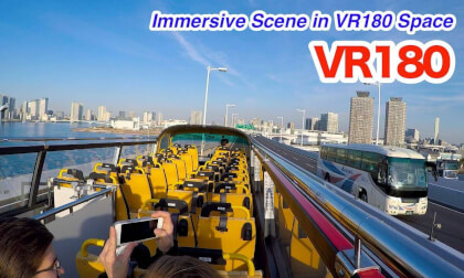 VR180 3D – Double-Decker Open-Top Bus Sightseeing in Tokyo
