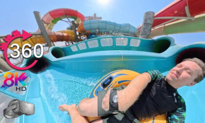 360º Al Falaj Race Water Slide (Red Slide) at Yas Waterworld