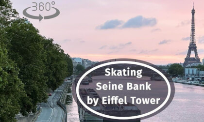 Paris Inline Skate #360° Video: Seine Bank Trail Next To Eiffel Tower