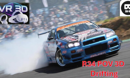 POV V8 R34 Drifting Onboard 3D