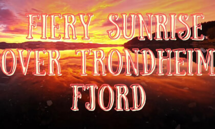 Fiery Sunrise over Trondheimsfjord | 360° VR Relaxation for Sleep & Meditation