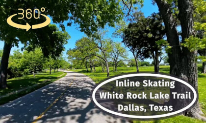 Experience Dallas Area In 360 Views: Rollerblading White Rock Lake Trail