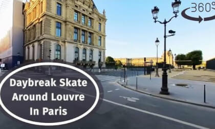 #360° Virtual Travel - Inline Skating Around The Louvre In Paris